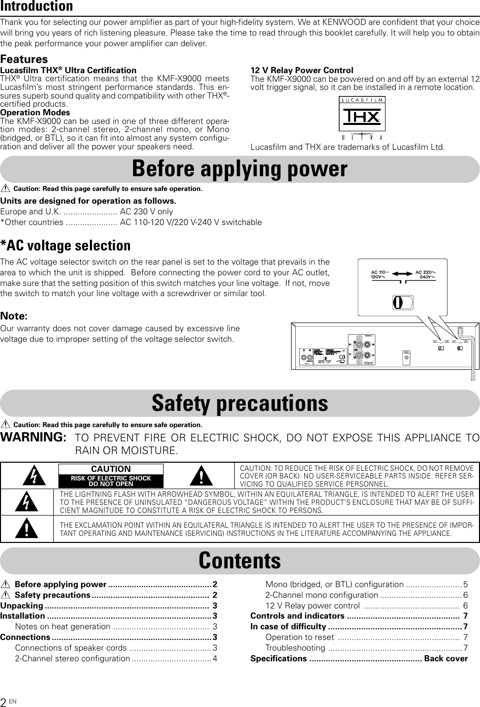 Page 2 of 8 - Kenwood Kenwood-Kmf-X9000-Users-Manual- KMF-X9000  Kenwood-kmf-x9000-users-manual