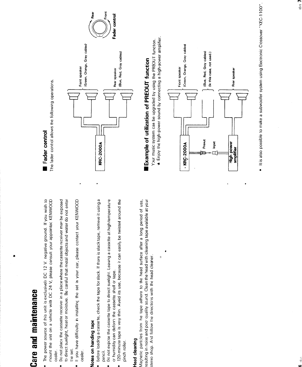 Page 4 of 6 - Kenwood Kenwood-Krc-2000A-Owner-S-Manual KRC-2000A