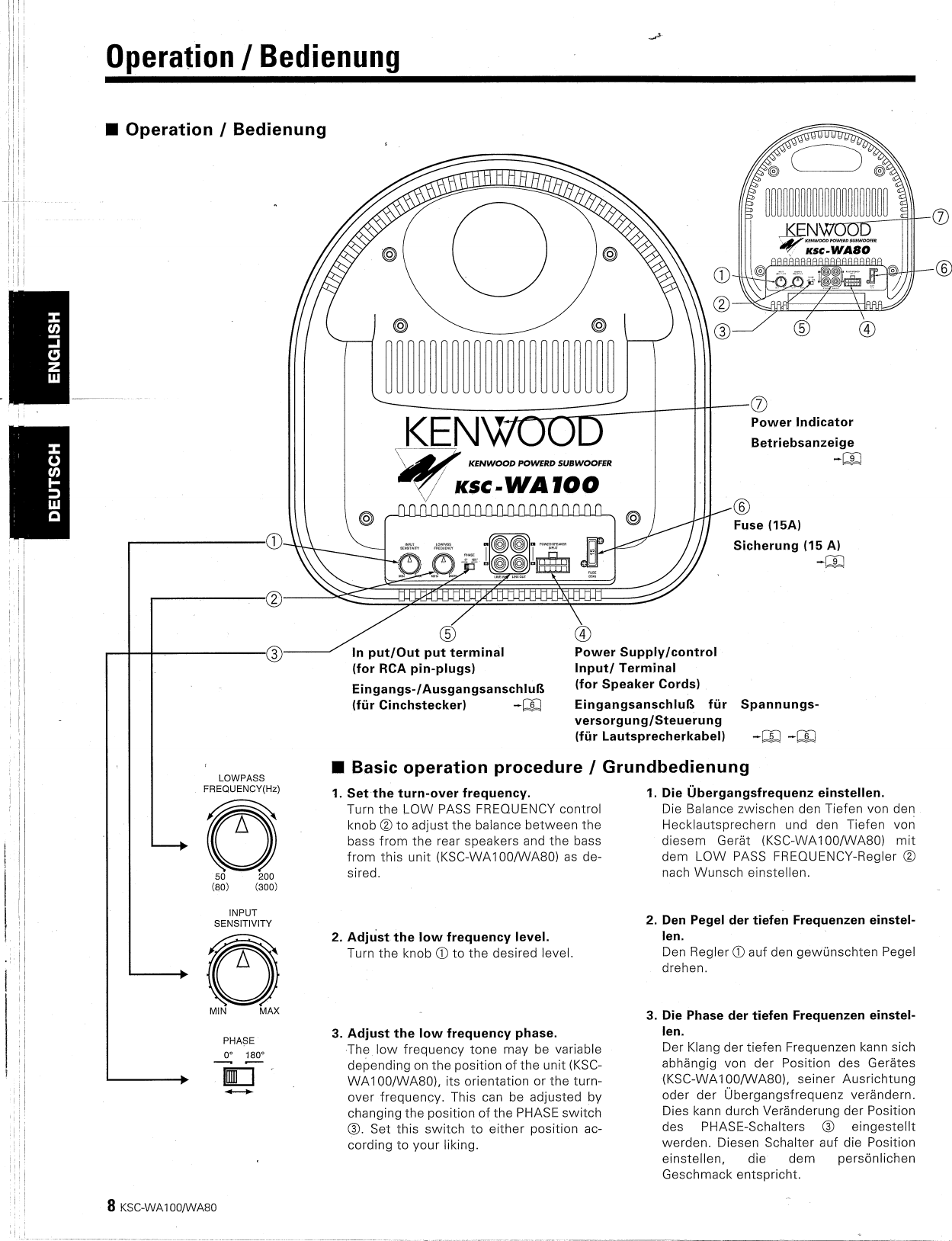Page 8 of 11 - Kenwood Kenwood-Ksc-Wa100-Owner-S-Manual