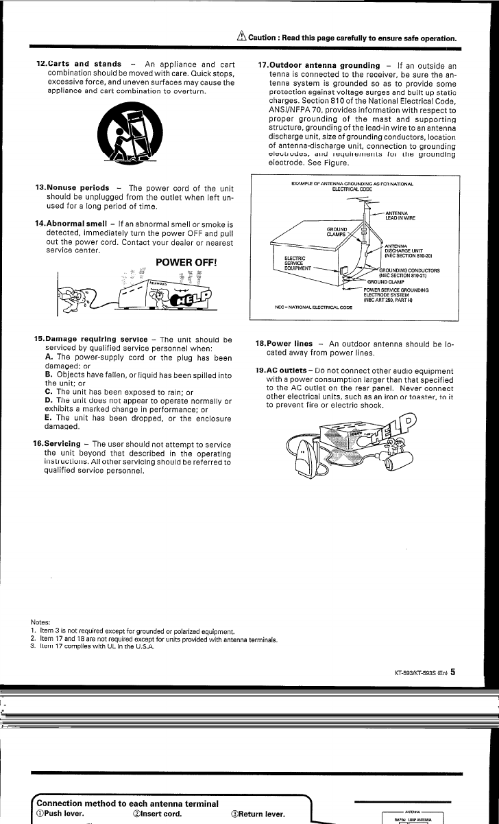 Kenwood Kt 593 Owner S Manual 593S