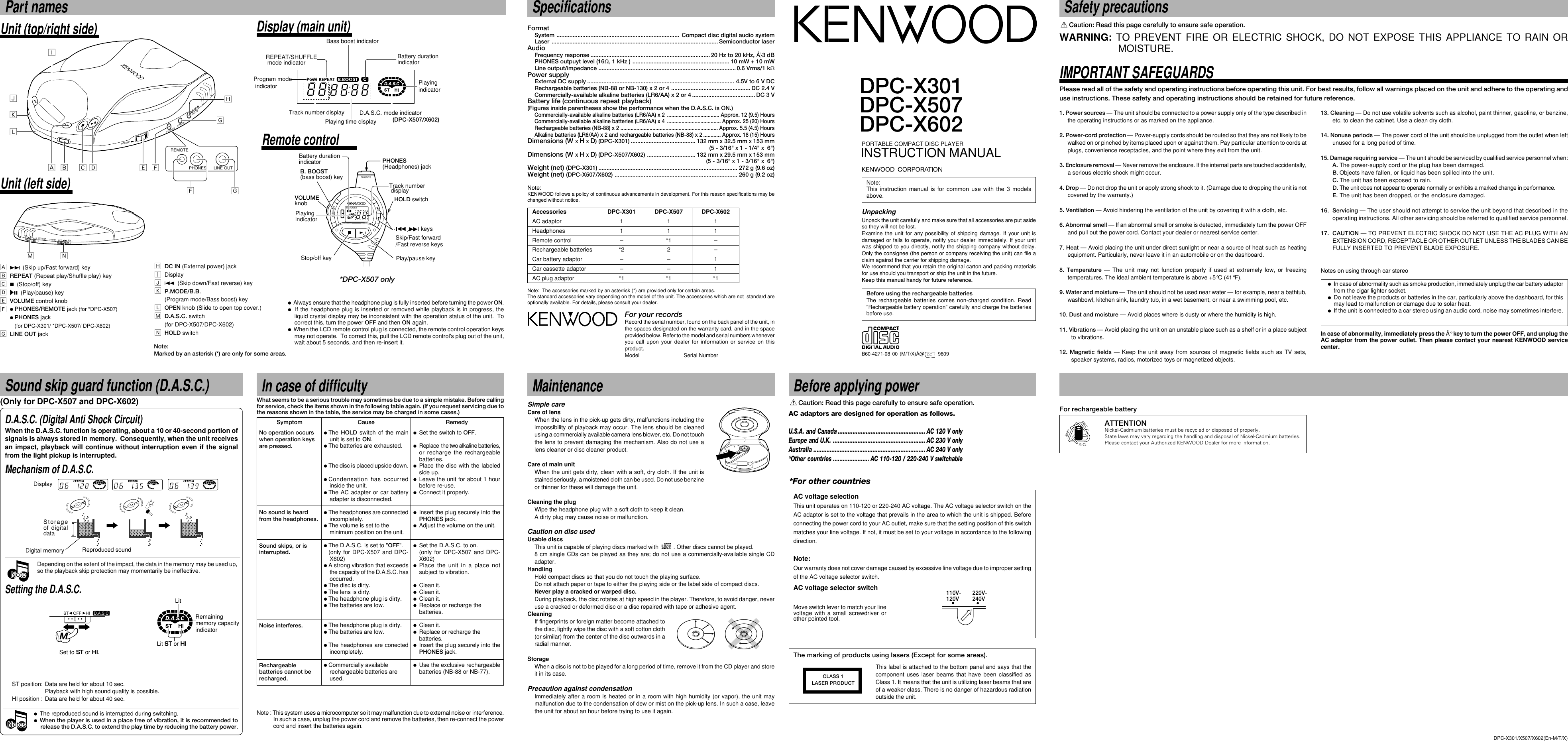 Page 1 of 2 - Kenwood Kenwood-Nb-77-Users-Manual- PART-1  Kenwood-nb-77-users-manual