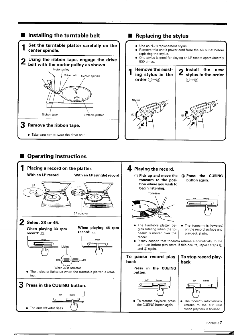 Page 7 of 8 - Kenwood Kenwood-P-100-Owner-S-Manual P-100