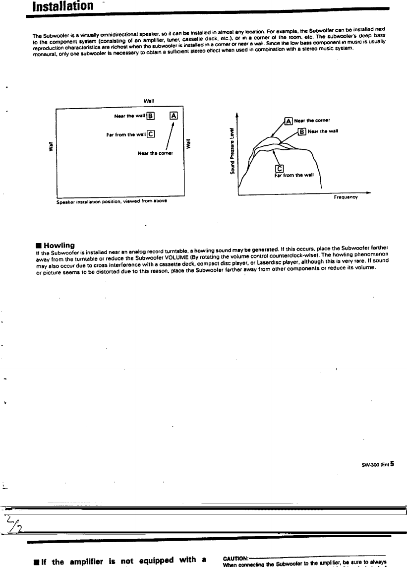 Page 5 of 10 - Kenwood Kenwood-Powered-Subwoofer-Sw-300-Users-Manual- SW-300  Kenwood-powered-subwoofer-sw-300-users-manual