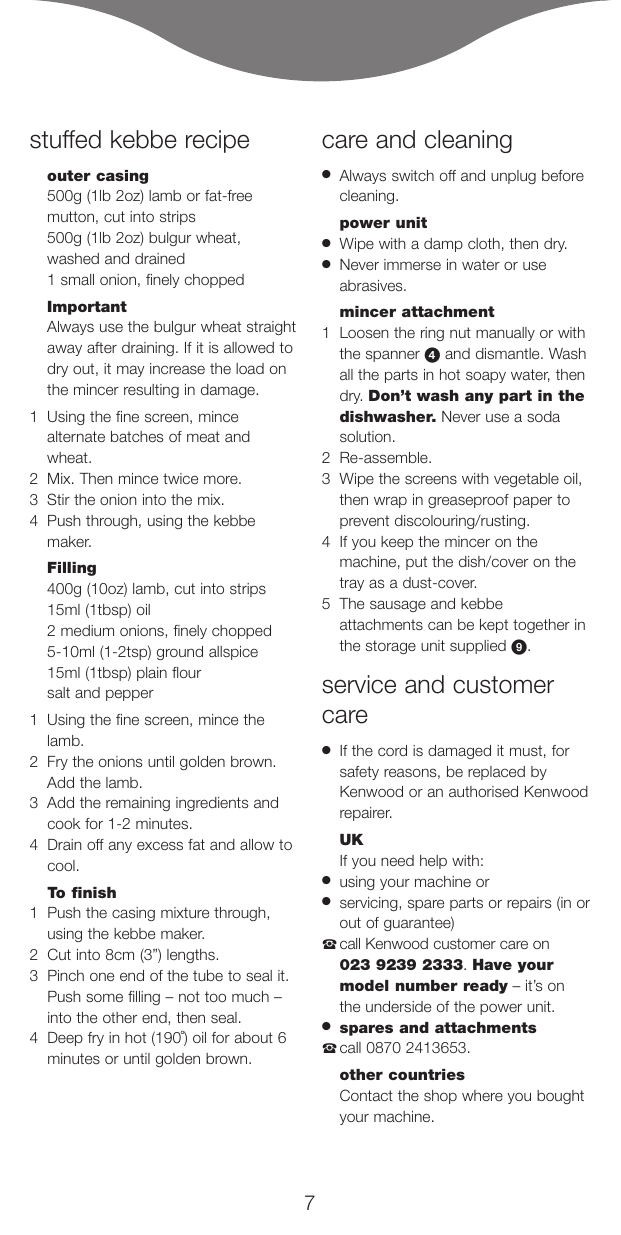 Page 8 of 10 - Kenwood MG700 56116 MG510 English Only User Manual  To The C2f208e2-5127-48a9-98ff-f6516ce845f9