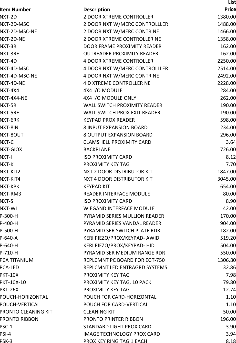 Page 3 of 4 - Keri Systems Price Book 2017 Pricebook