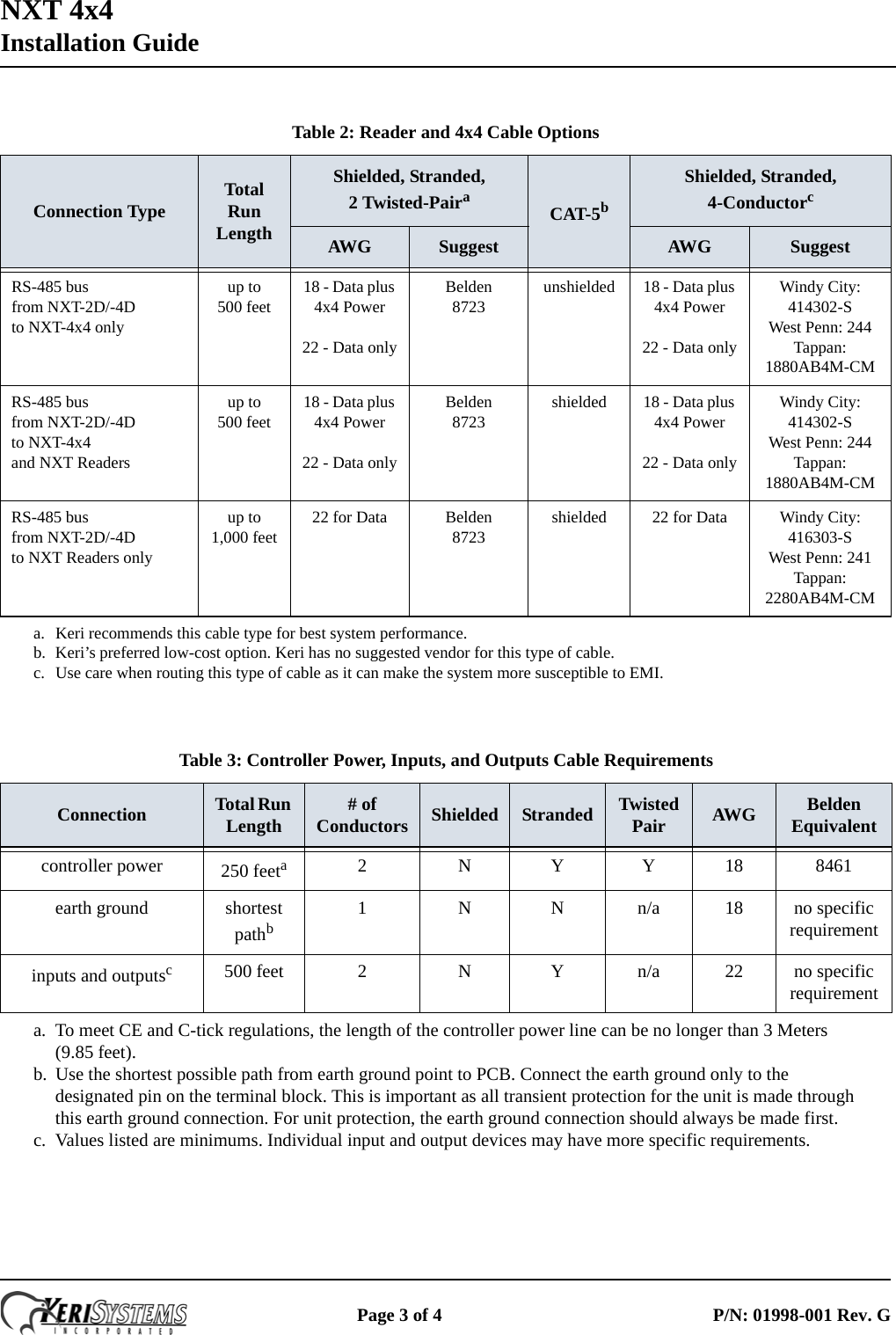 Page 3 of 4 - Keri Systems 4x4_Installation_Guide_G NXT-4x4 Installation Guide 4x4