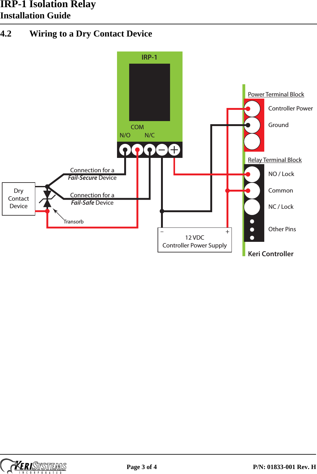 Page 3 of 4 - Keri Systems Isolation Relay-H IRP-1 Relay Installation Guide