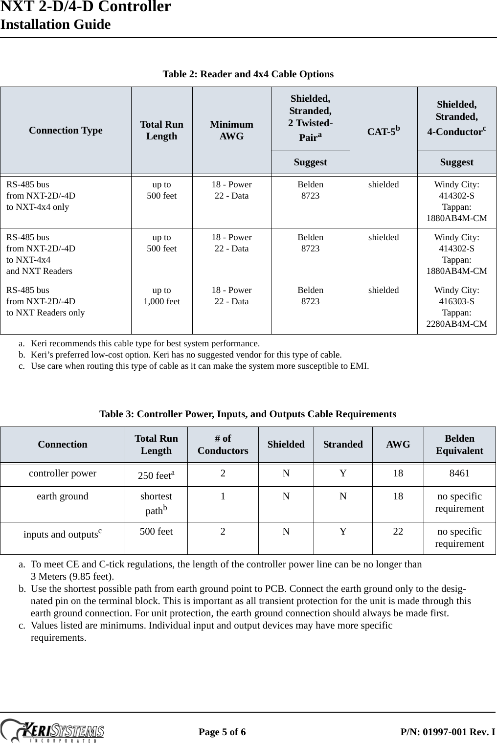 Page 5 of 6 - Keri Systems NXT_2D-4D_Controller_Installation_Guide_I NXT-2D And NXT-4D Installation Guide NXT 2D-4D Controller