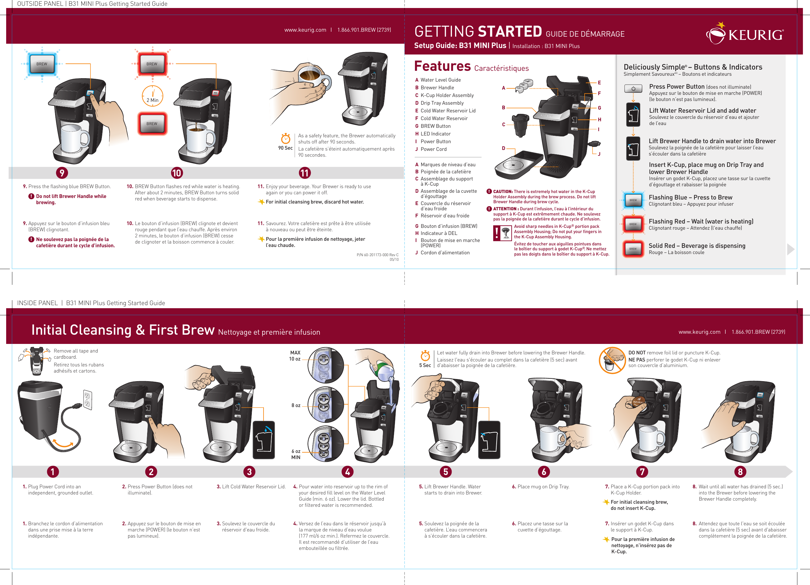 Keurig Mini Plus Quick Start Guide KEUR QuickStart 60 201173 000 RevC