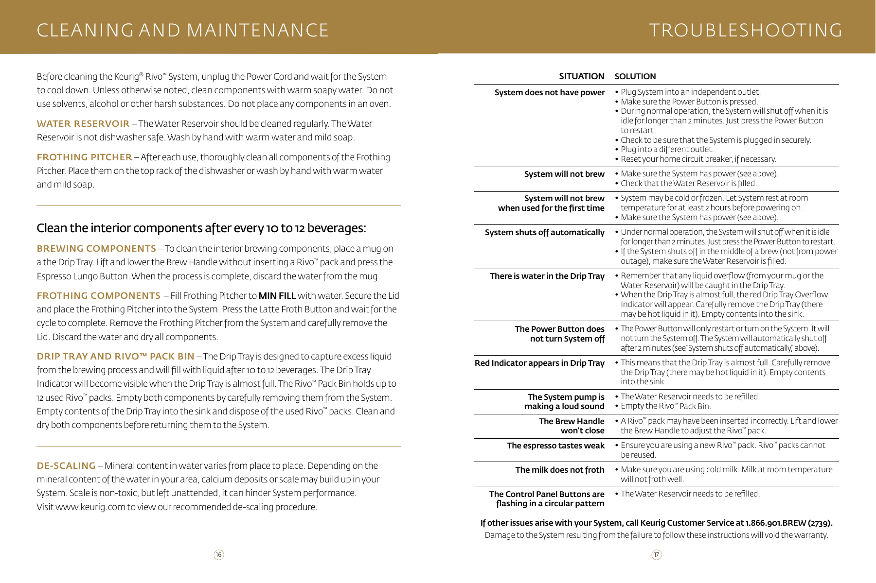 Page 9 of 11 - Keurig Keurig-Rivo-Cappuccino-And-Latte-System-User-Guide-  Keurig-rivo-cappuccino-and-latte-system-user-guide