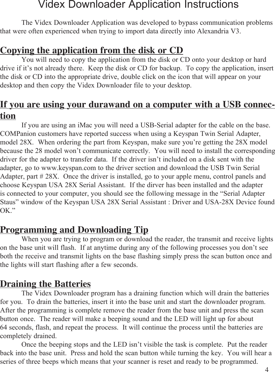 Page 5 of 8 - Keyspan Keyspan-Alexadria-Durawand-Portable-Scanner-Users-Manual--2  Keyspan-alexadria-durawand-portable-scanner-users-manual