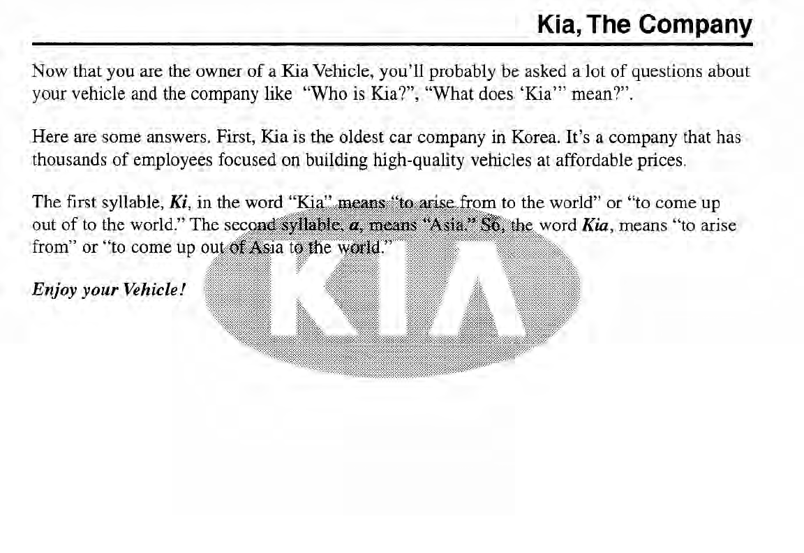 Kia 2003 Rio Owners Manual En