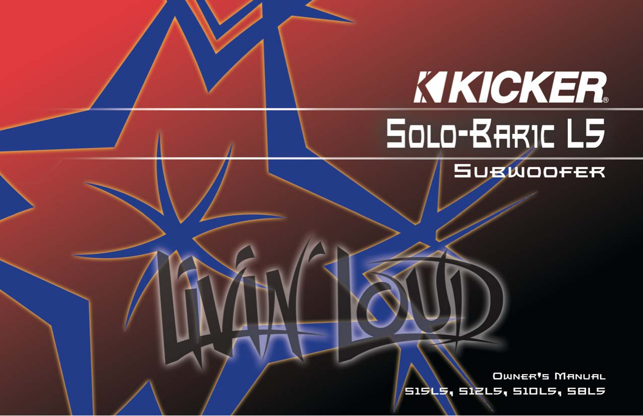 Page 1 of 12 - Kicker Kicker-2005-Solo-Baric-L5-