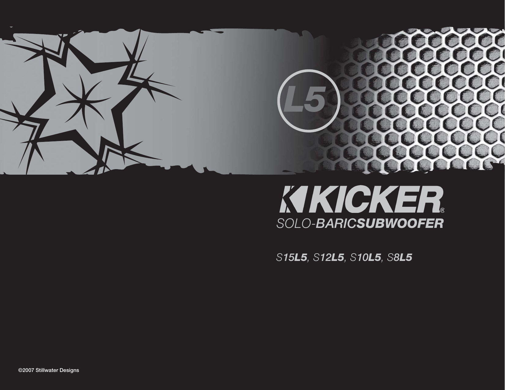 Page 1 of 4 - Kicker Kicker-2006-Solo-Baric-L5-Subwoofer-Owners-Manual- 2006 L5 Sub 4in1 B01.qxp Kicker-2006-solo-baric-l5-subwoofer-owners-manual