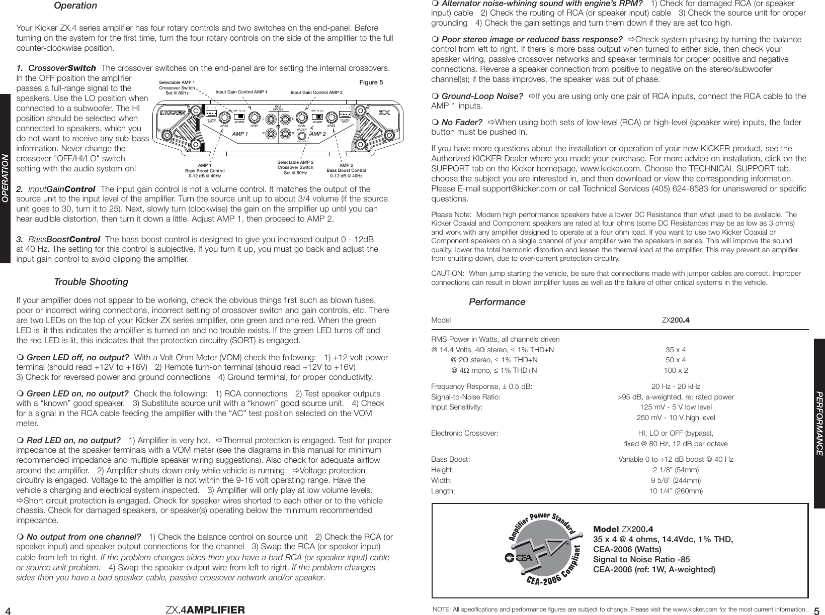 Kicker 2006 Zx200 4 Owners Manual 4in1 A01 Qxp