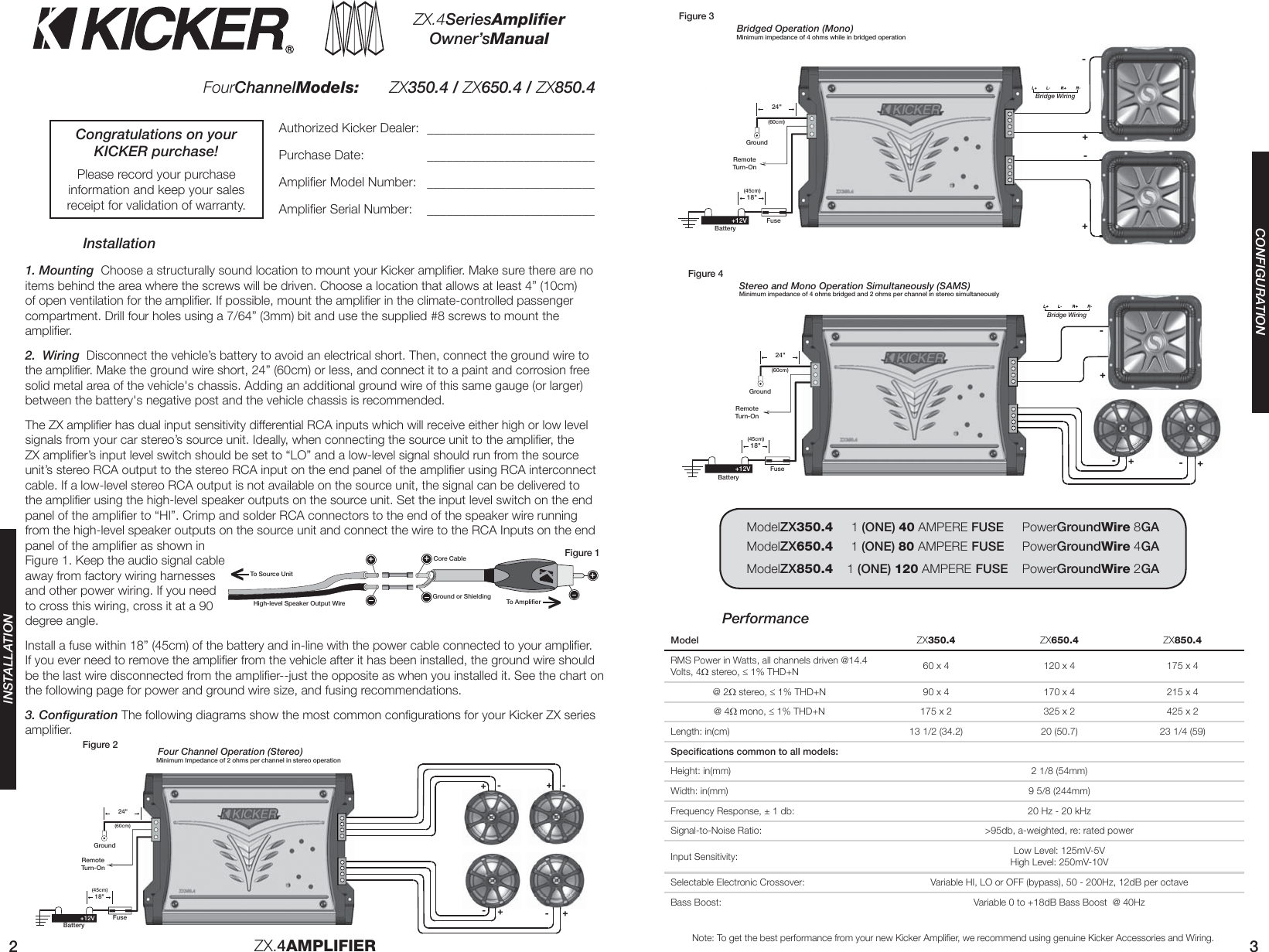 Kicker 2008 Zx350 4 650 And 850 Owners 