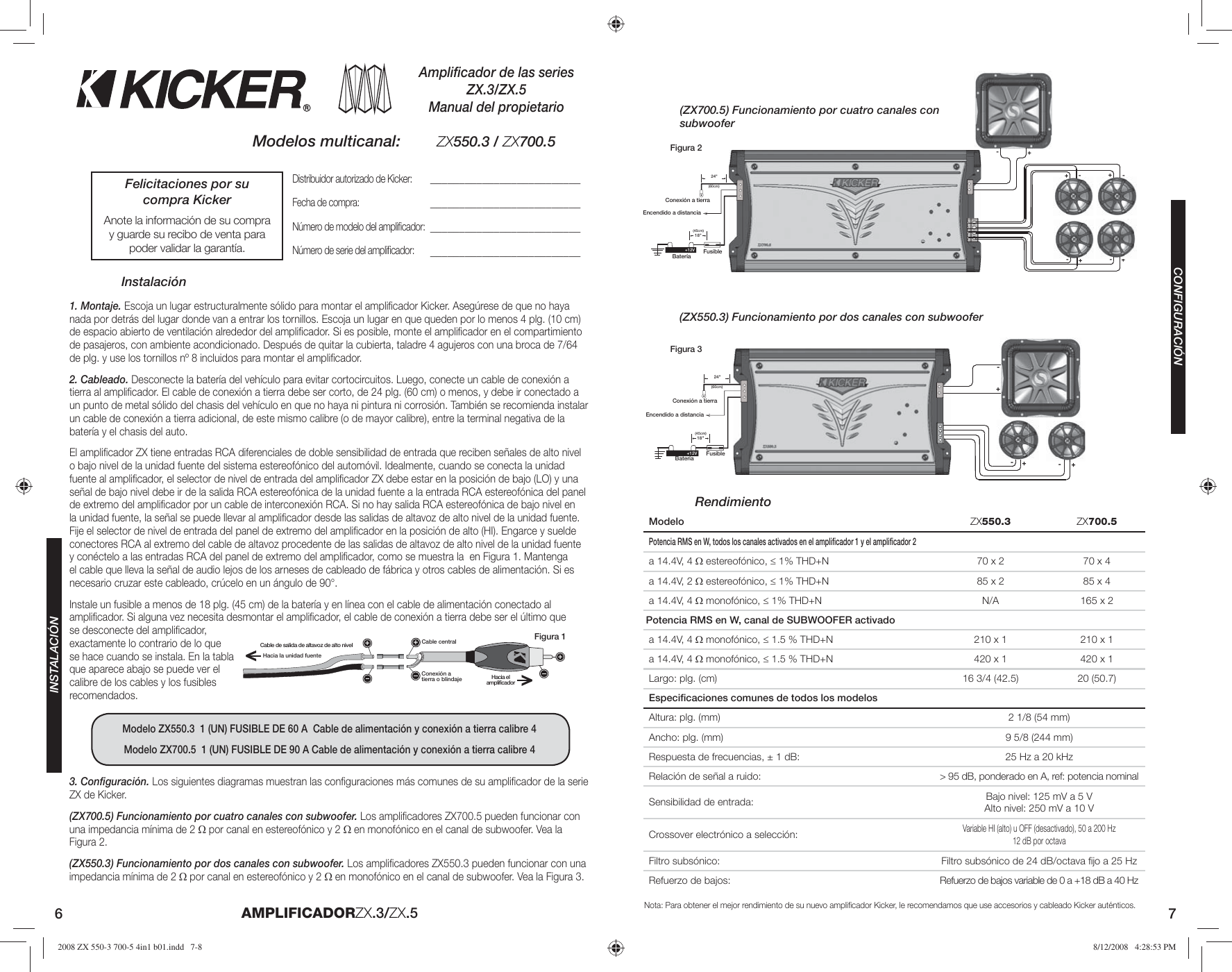 Page 4 of 10 - Kicker Kicker-2008-Zx-550-3-And-700-5-Owners-Manual- 2008 ZX 550-3 700-5 4in1 B01  Kicker-2008-zx-550-3-and-700-5-owners-manual