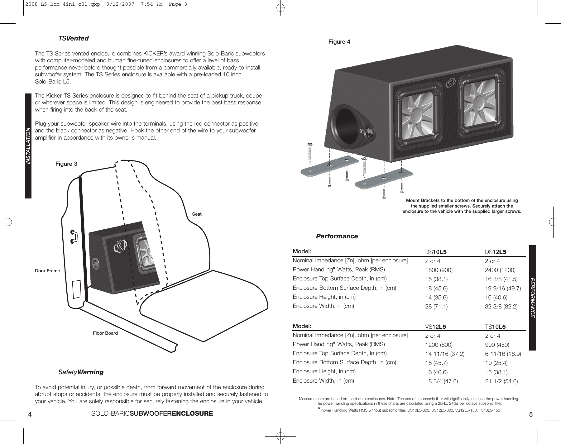 короб для kicker l5