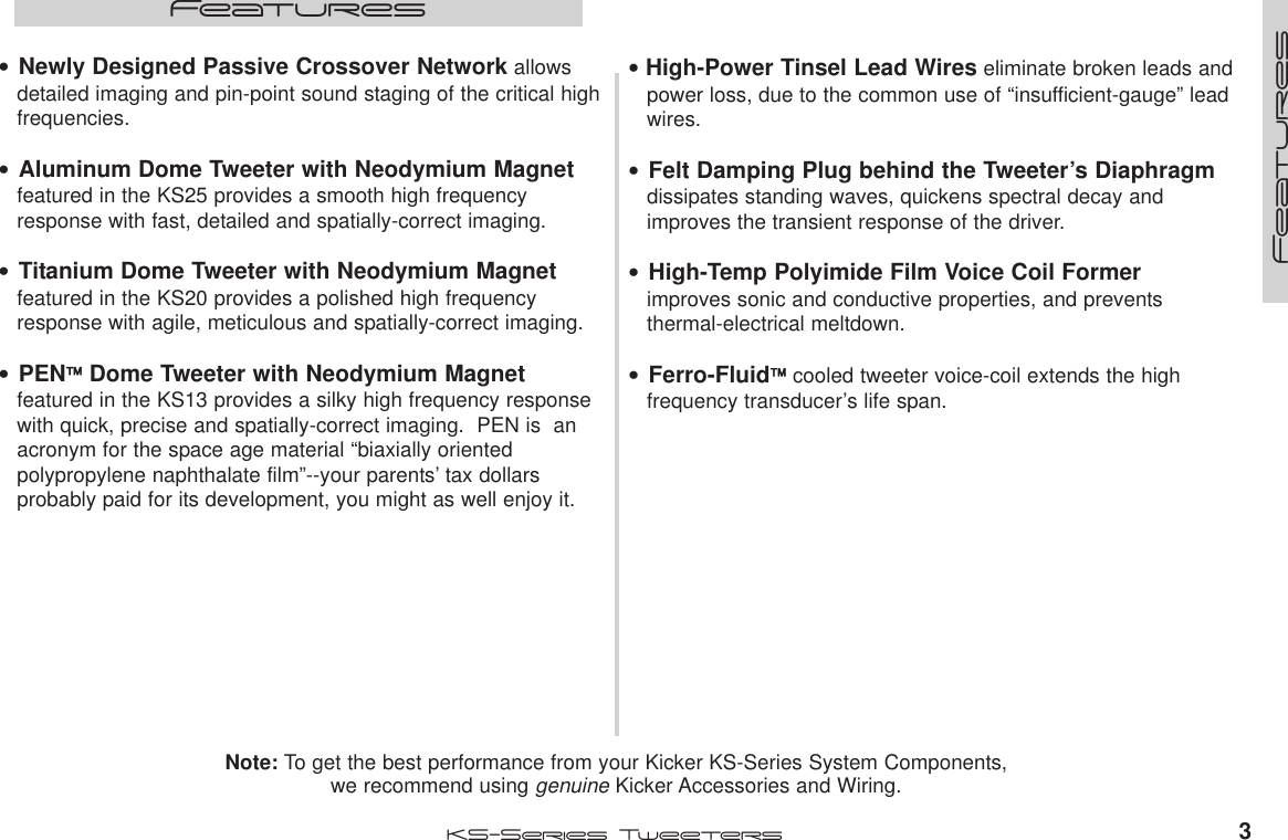 Page 3 of 8 - Kicker Kicker-Ks13-Users-Manual-  Kicker-ks13-users-manual
