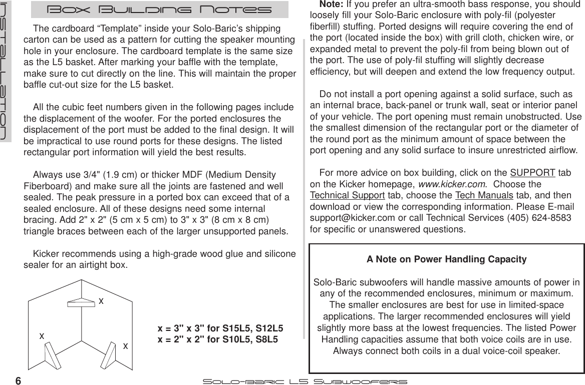 Page 6 of 12 - Kicker Kicker-L5-Users-Manual-  Kicker-l5-users-manual