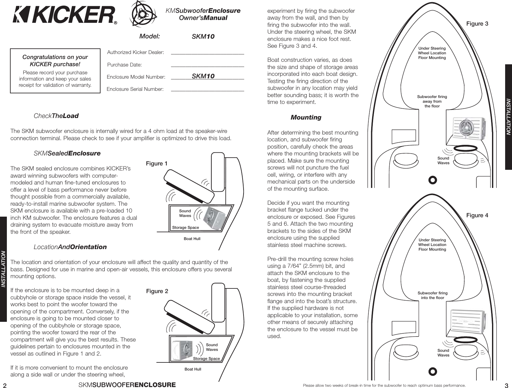 Kicker Marine Skm10 Users Manual 2006 SKM Box B01.qxp