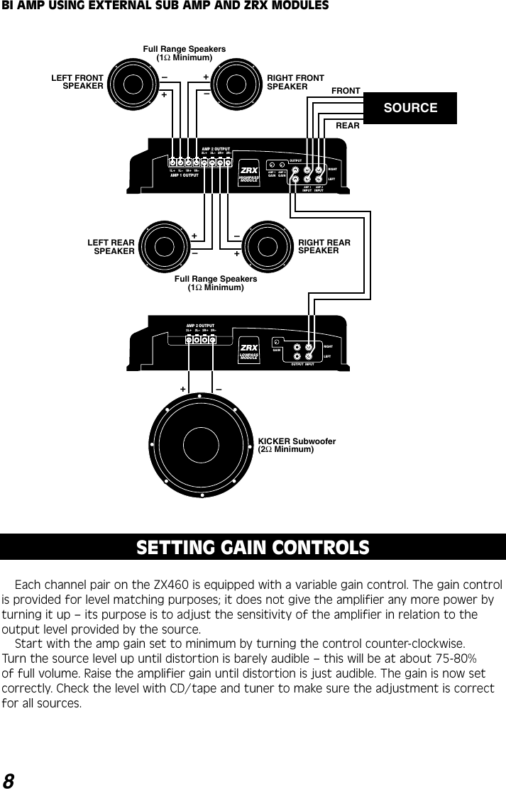 Page 8 of 12 - Kicker Kicker-Zx460-Users-Manual- ZX460 Amps Rdrs  Kicker-zx460-users-manual
