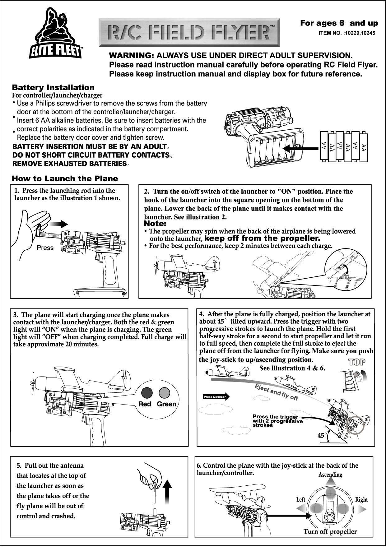 RC FIELD FLYER User Manual