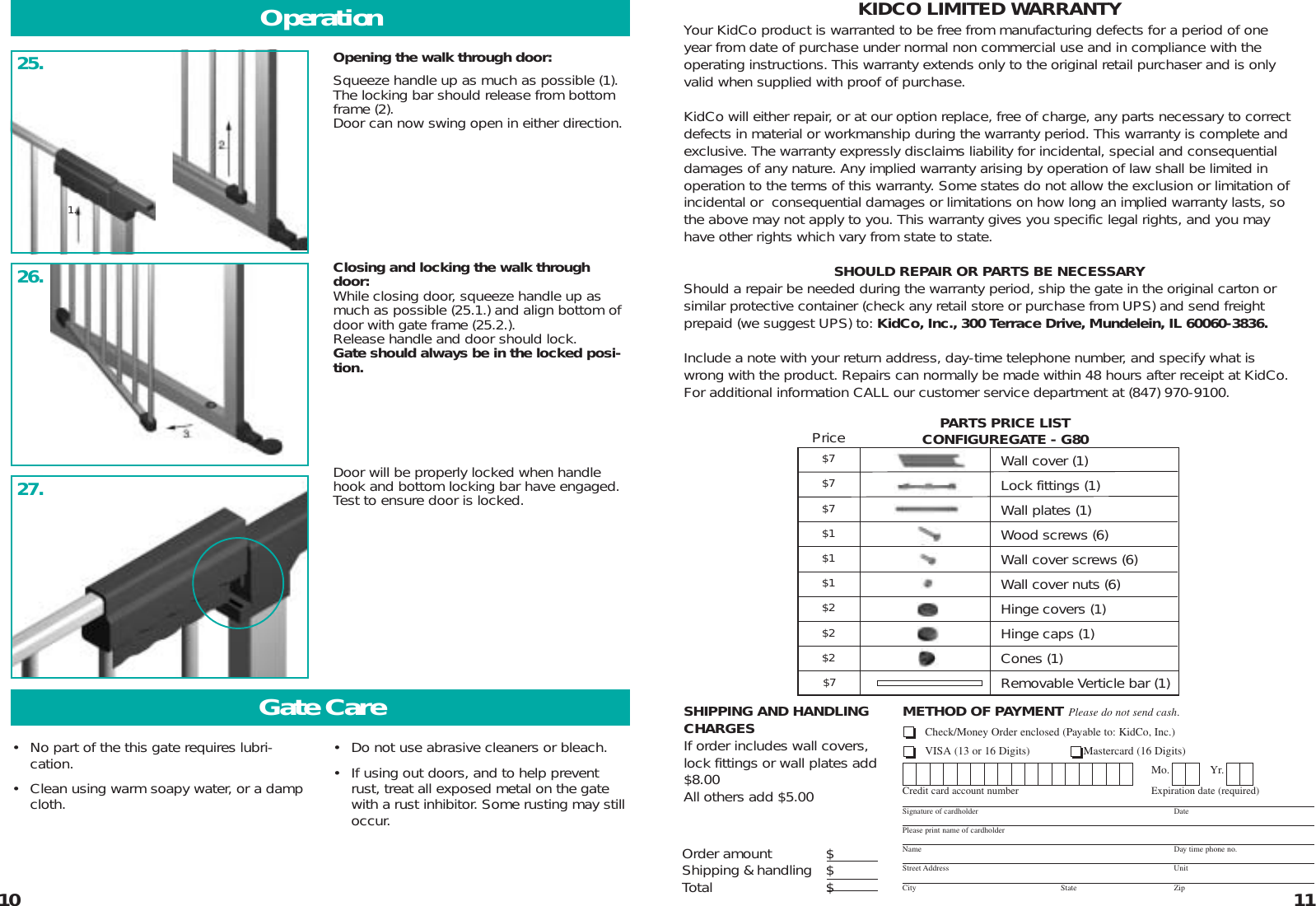 Page 6 of 6 - Kidco Kidco-Hearthgate-G70-Users-Manual- 3001-101d_HearthGate  Kidco-hearthgate-g70-users-manual