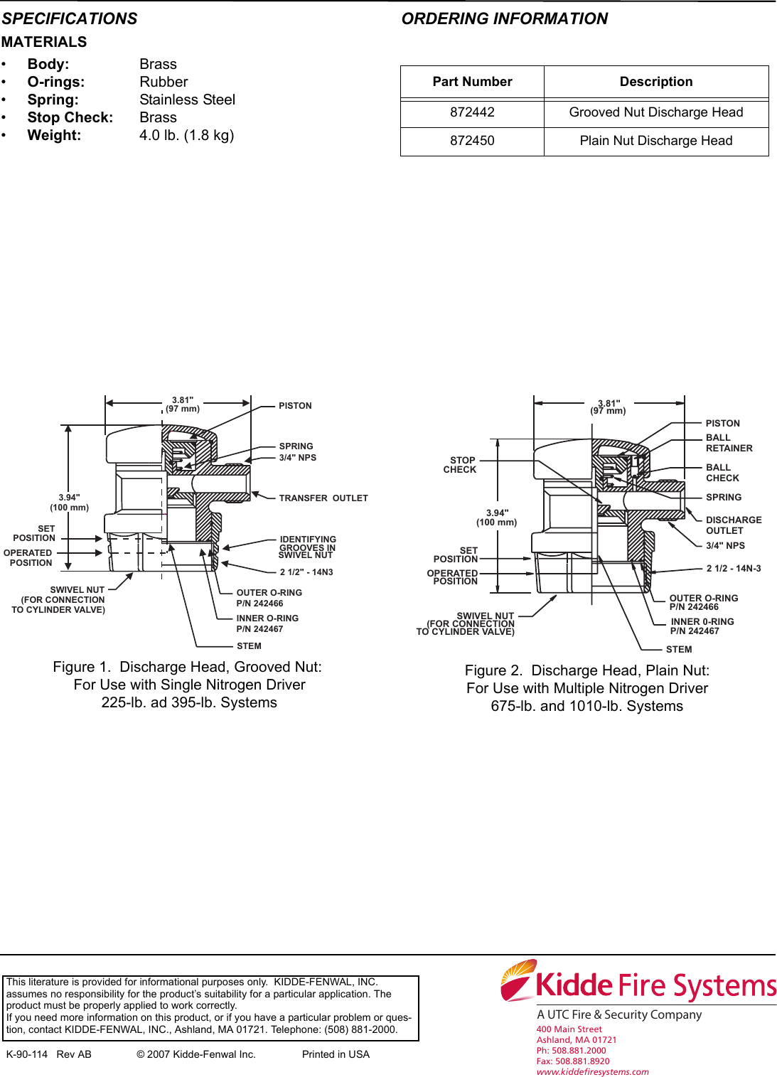 Page 2 of 2 - Kidde-Fire-Systems Kidde-Fire-Systems-Kidde-Fire-Systems-Smoke-Alarm-K-90-114-Users-Manual- K-90-114  Kidde-fire-systems-kidde-fire-systems-smoke-alarm-k-90-114-users-manual