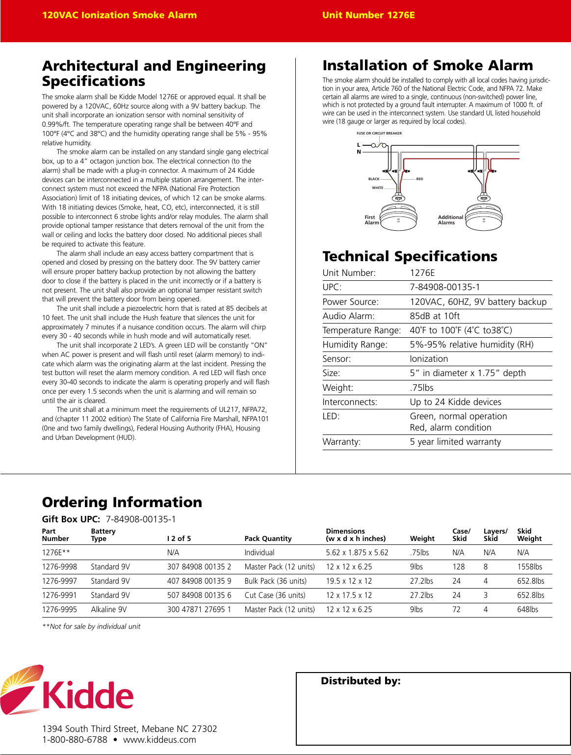 Page 2 of 2 - Kidde Kidde-1276E-Users-Manual- 1276E Sheet  Kidde-1276e-users-manual