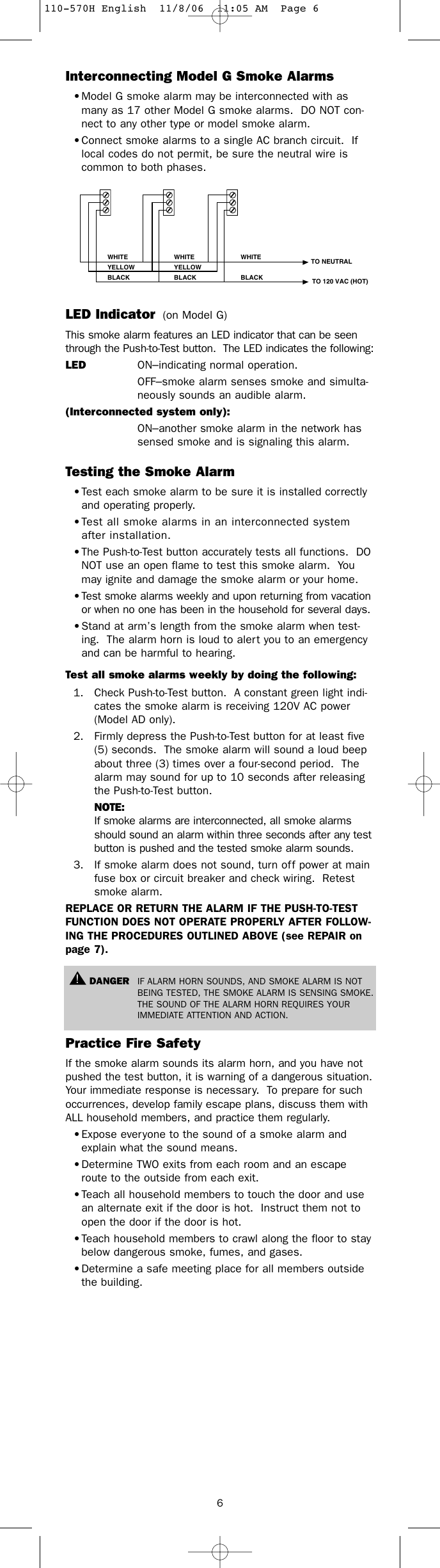 Page 6 of 8 - Kidde Kidde-Code-One-G-Ad-1012-1018-English-110570H-Owner-S-Manual 110-570H English