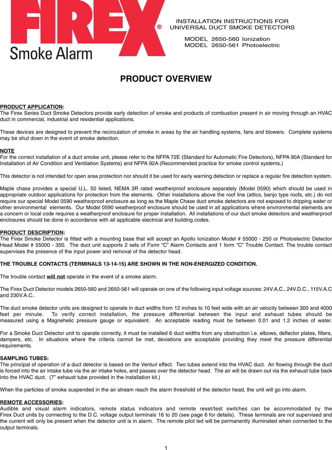 Ari Catalog Hvac Installation Accessories Duct Smoke Detectors Sampling Tubes