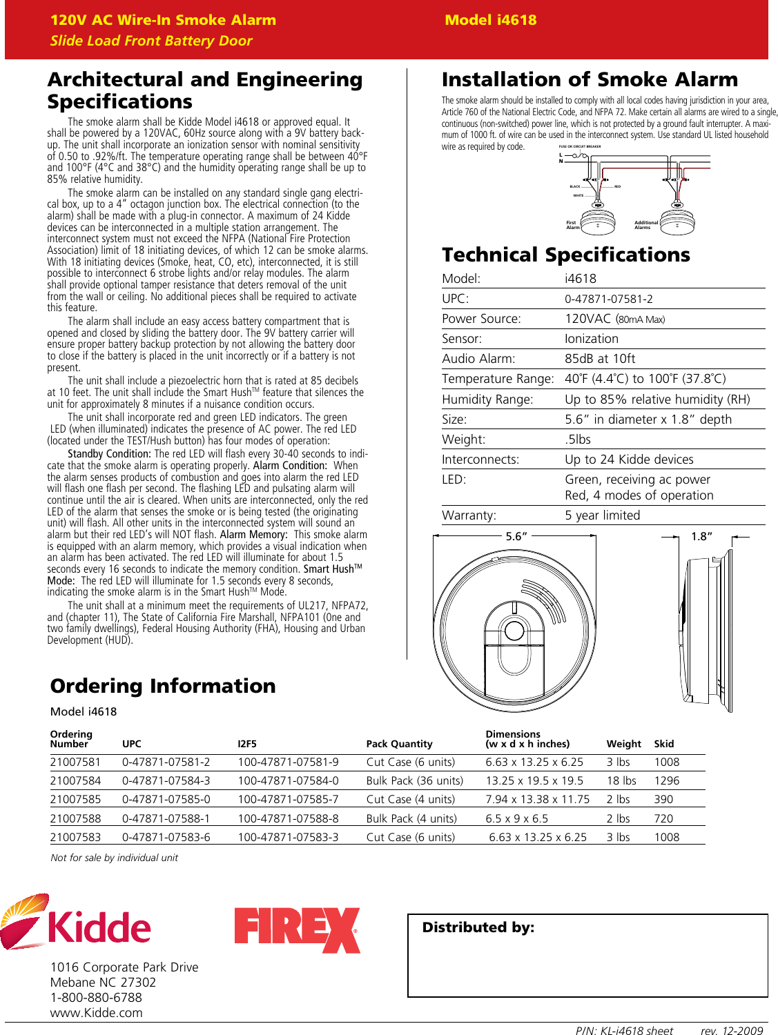 Page 2 of 2 - Kidde Kidde-I4618-Users-Manual-  Kidde-i4618-users-manual