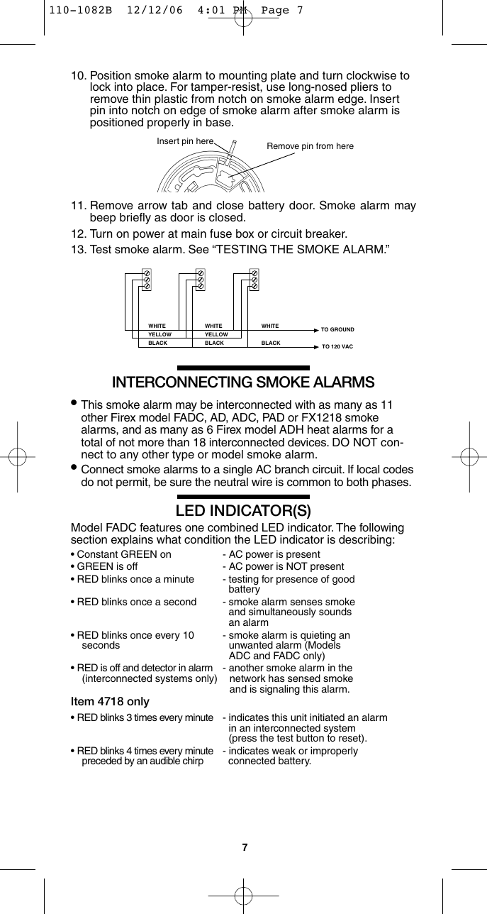 Page 7 of 12 - Kidde Kidde-I4618-Users-Manual- 110-1082B  Kidde-i4618-users-manual