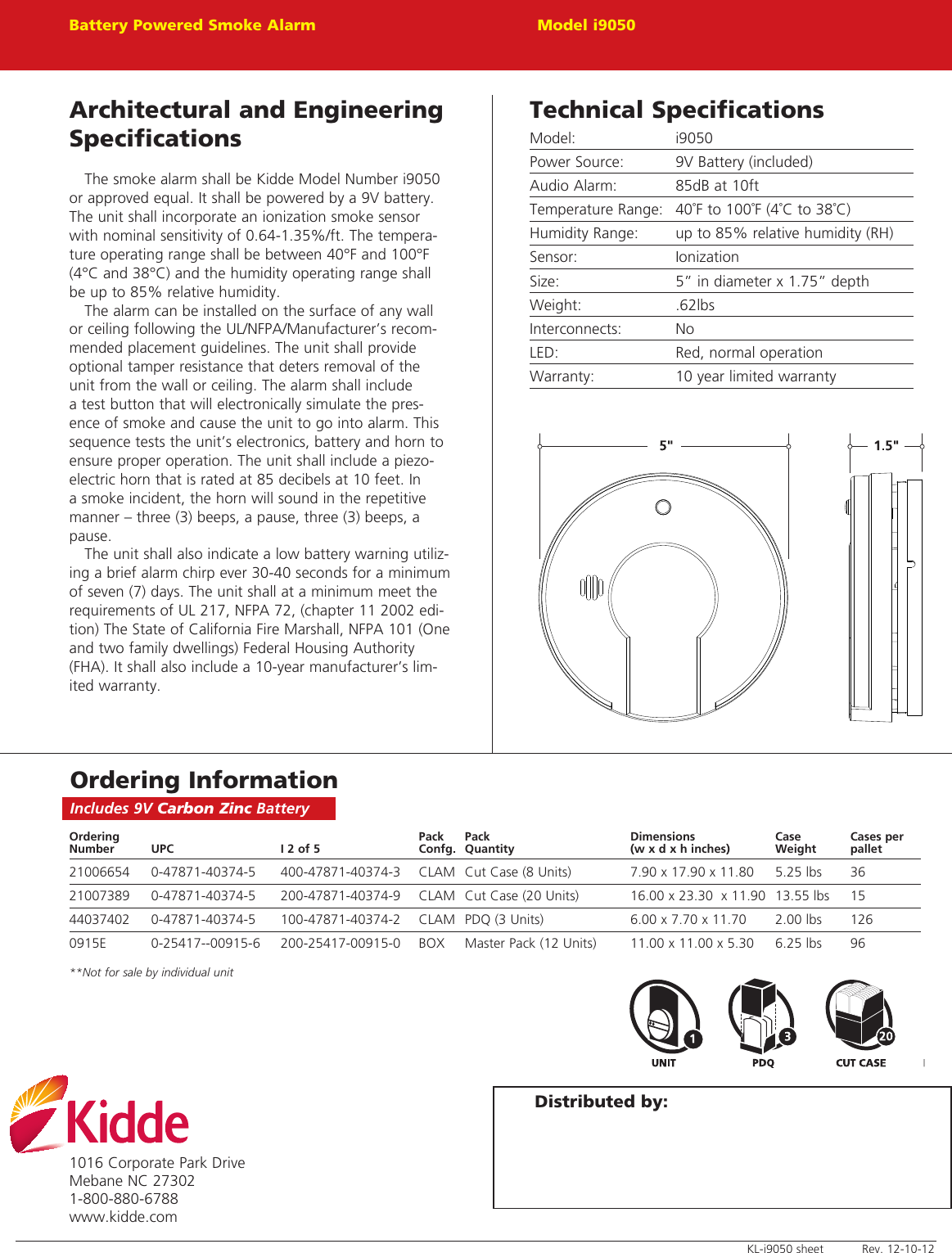 Page 2 of 2 - Kidde Kidde-I9050-Brochure- Kidde-i9050-brochure