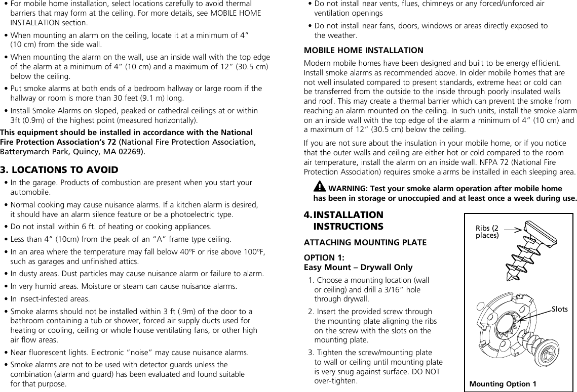 Page 4 of 9 - Kidde Kidde-P3010B-Users-Manual-  Kidde-p3010b-users-manual