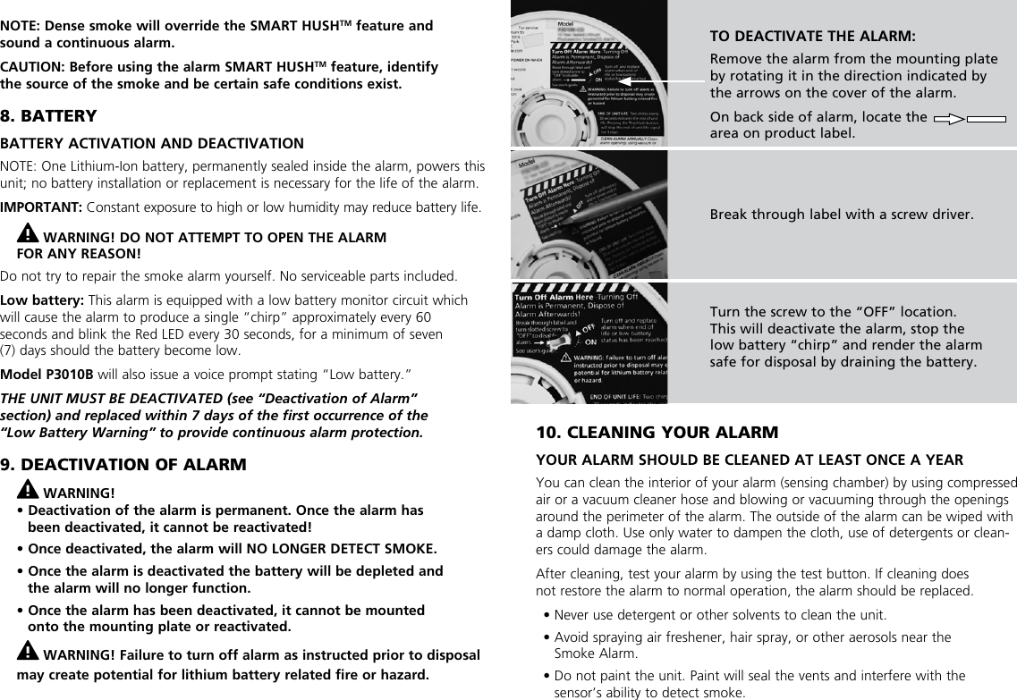 Page 7 of 9 - Kidde Kidde-P3010B-Users-Manual-  Kidde-p3010b-users-manual