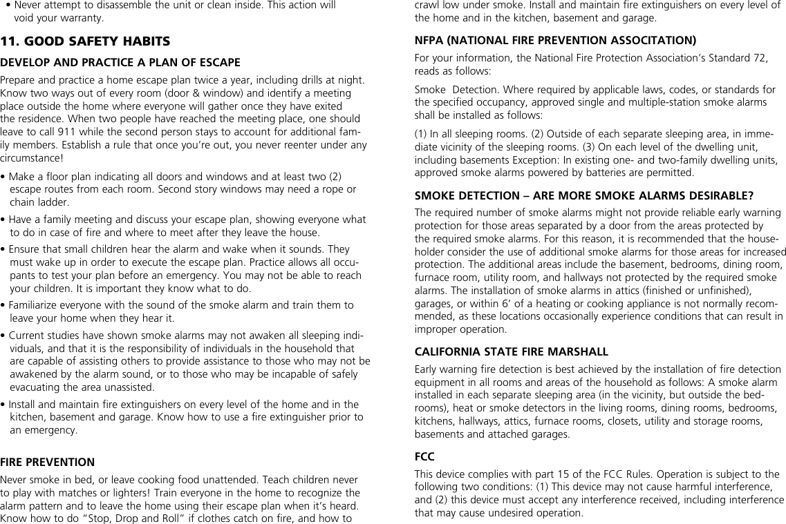 Page 8 of 9 - Kidde Kidde-P3010B-Users-Manual-  Kidde-p3010b-users-manual