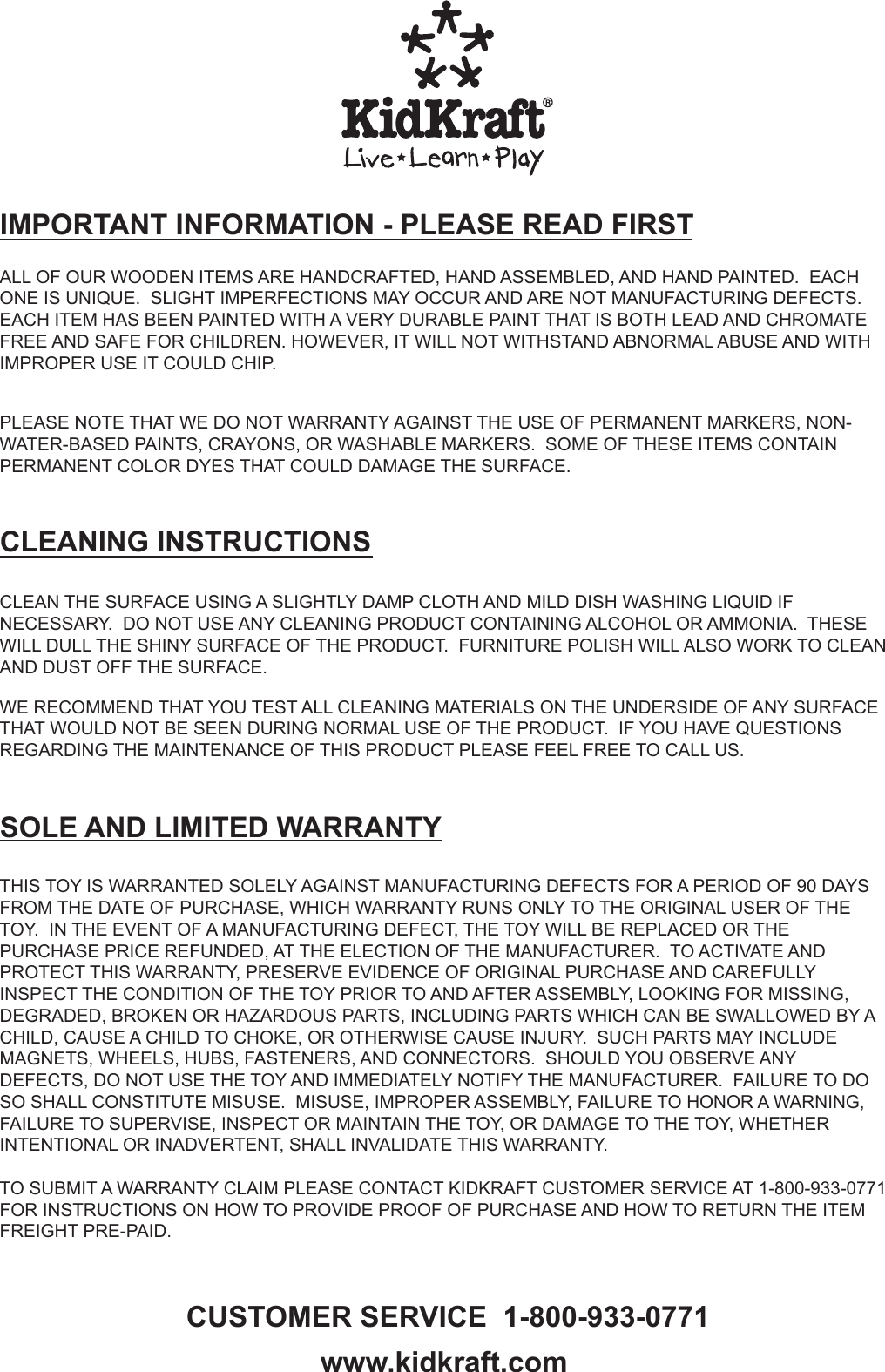 Page 5 of 5 - Kidkraft Kidkraft-65022-Users-Manual- 65022 KK Savannah Dollhose-2  Kidkraft-65022-users-manual