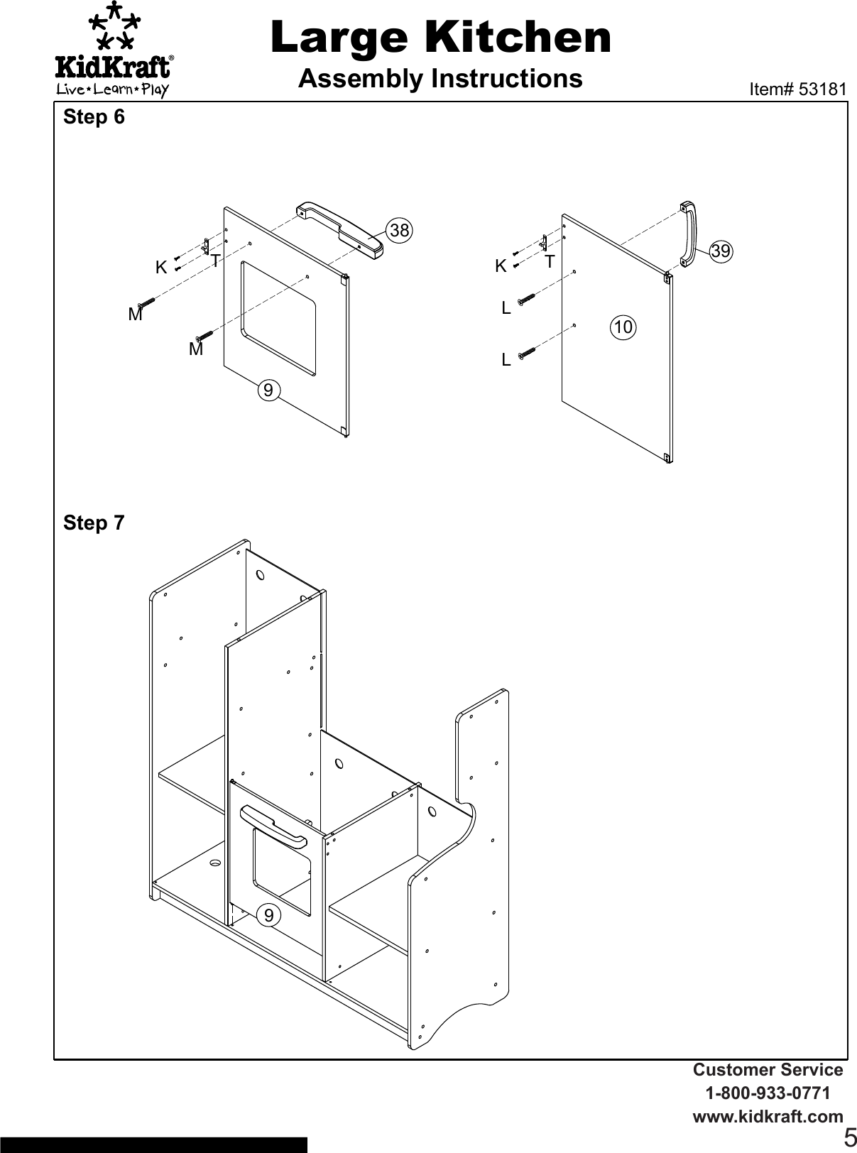 Page 5 of 12 - Kidkraft Kidkraft-Large-Pastel-Kitchen-53181-Assembly-Manual-822435 ManualsLib - Makes It Easy To Find Manuals Online! User Manual