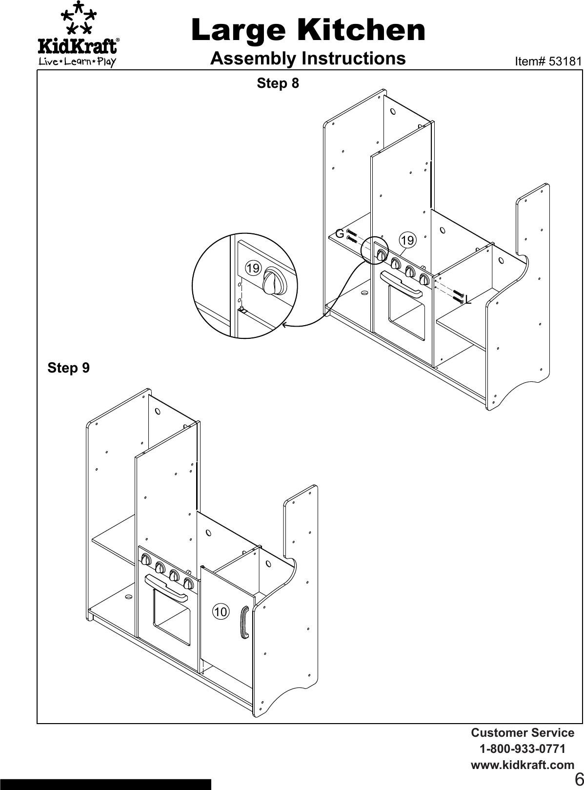 Page 6 of 12 - Kidkraft Kidkraft-Large-Pastel-Kitchen-53181-Assembly-Manual-822435 ManualsLib - Makes It Easy To Find Manuals Online! User Manual