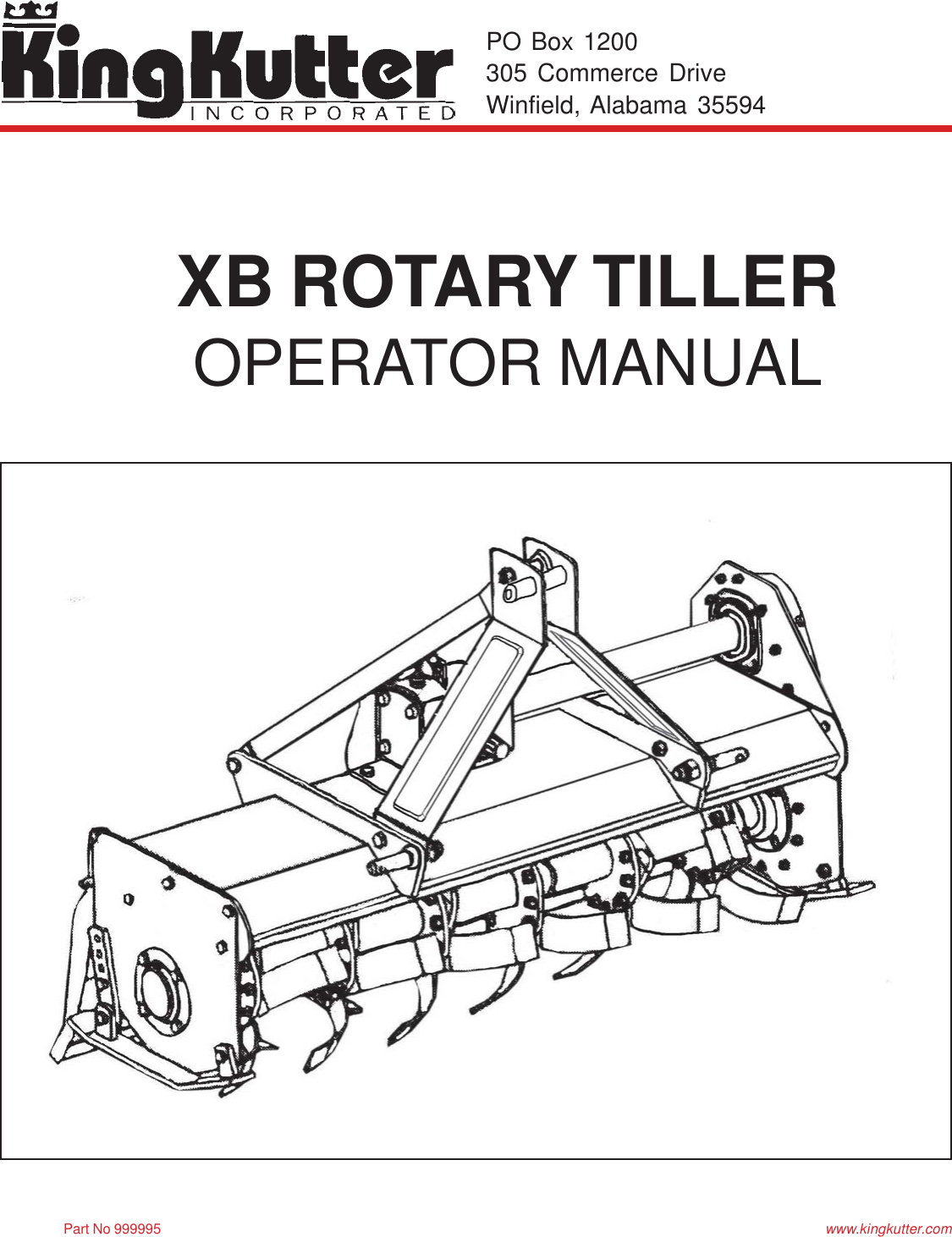 King Kutter 999995 Users Manual XB Tiller_Manual
