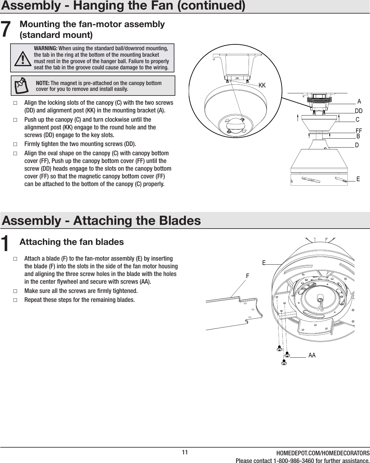 Page 11 of King of Fans 52VENDD-1 52 inch Vendome User Manual 
