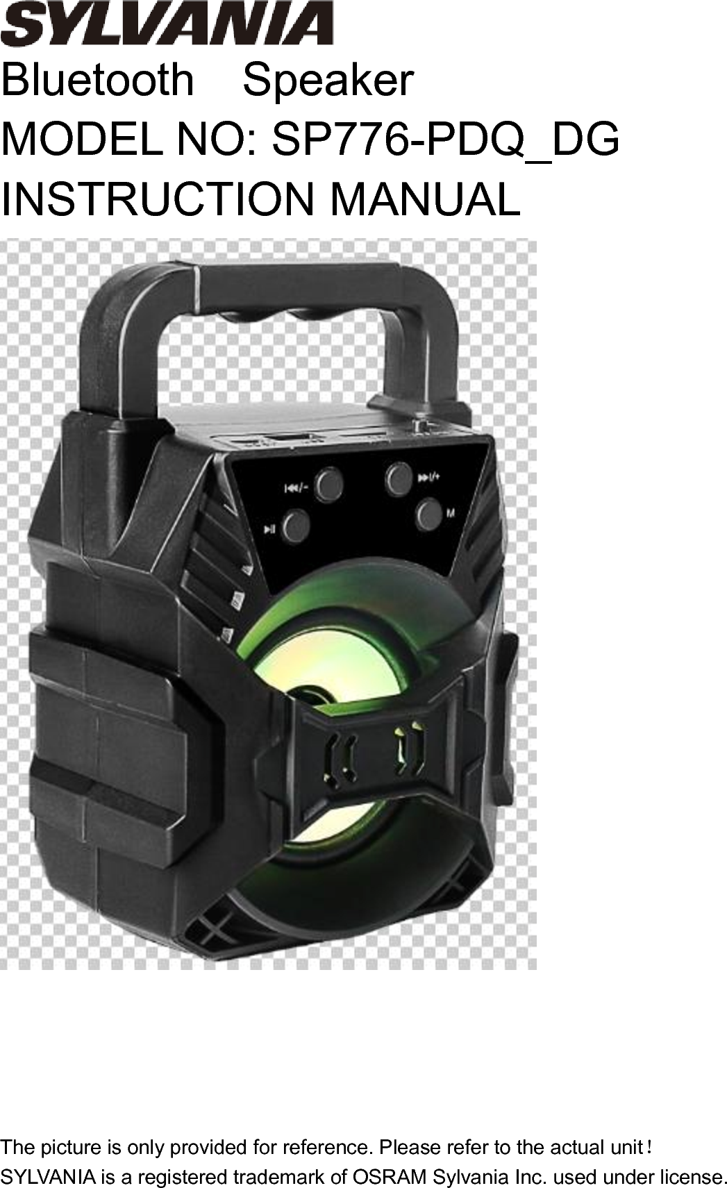 KingBoard Technology KTS1057 BLUETOOTH SPEAKER User Manual