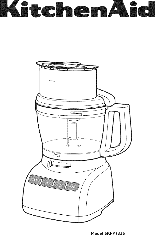 Kitchenaid 5KFP1333BCU0 User Manual 13 CUP FOOD PROCESSOR INTERNATIONAL