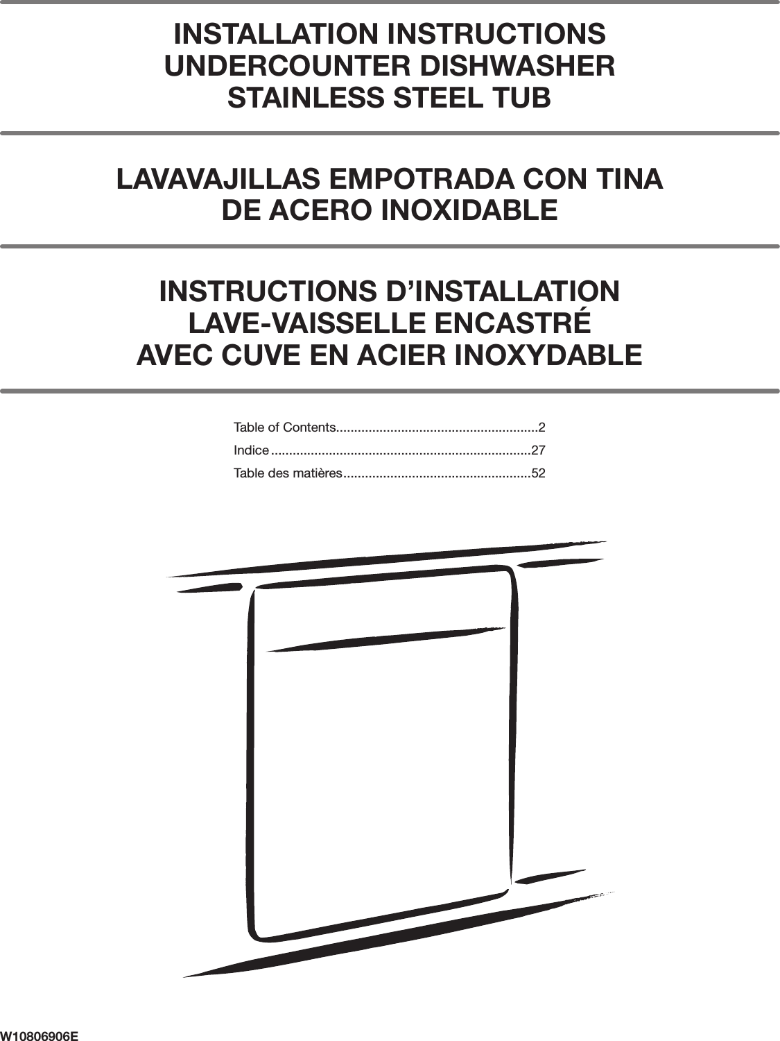 Manual For Kitchenaid Dishwasher Kdte254ess1