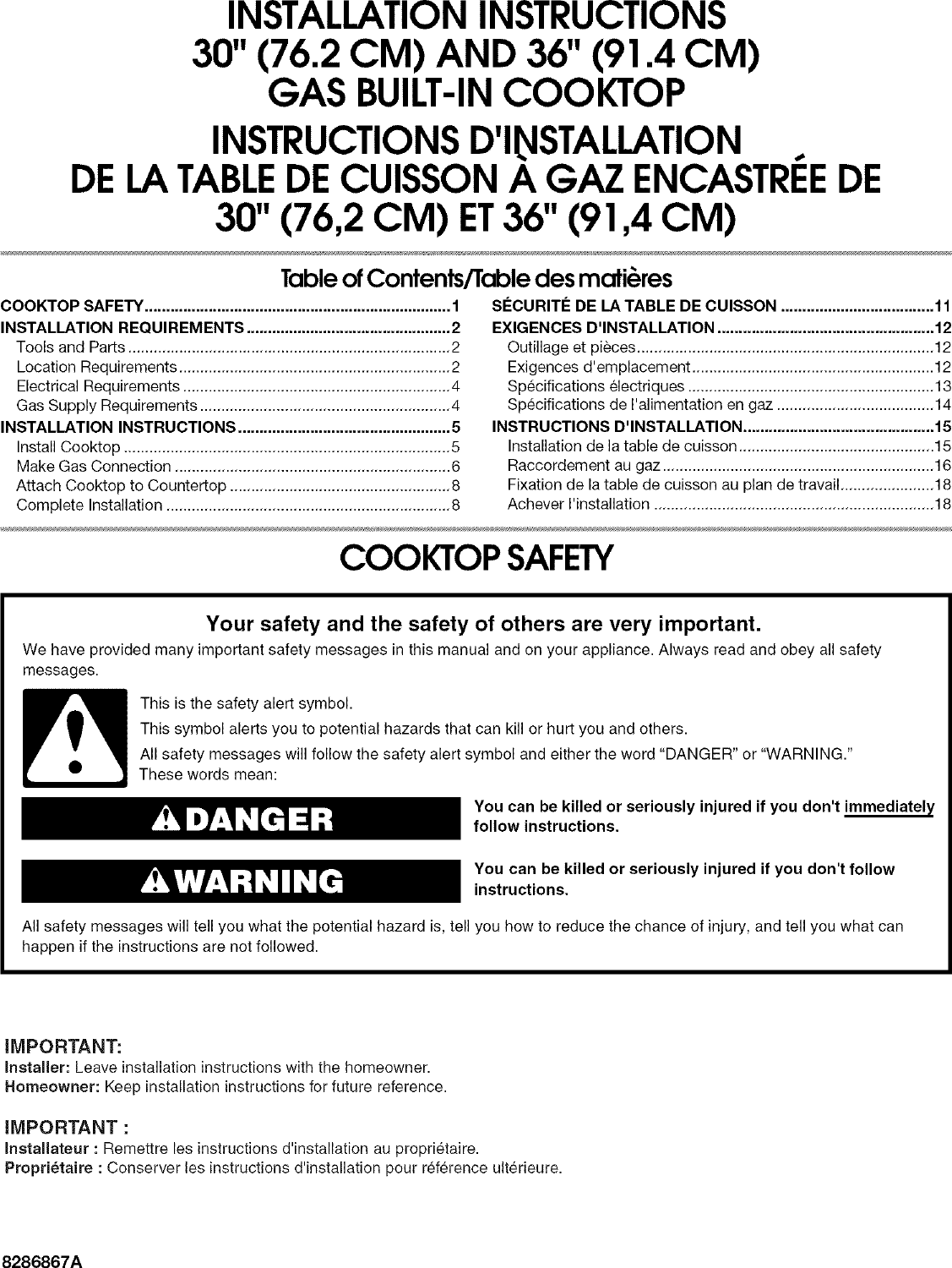 Kitchenaid KFGS366VSS01 User Manual 36 GAS COOKTOP Manuals And Guides