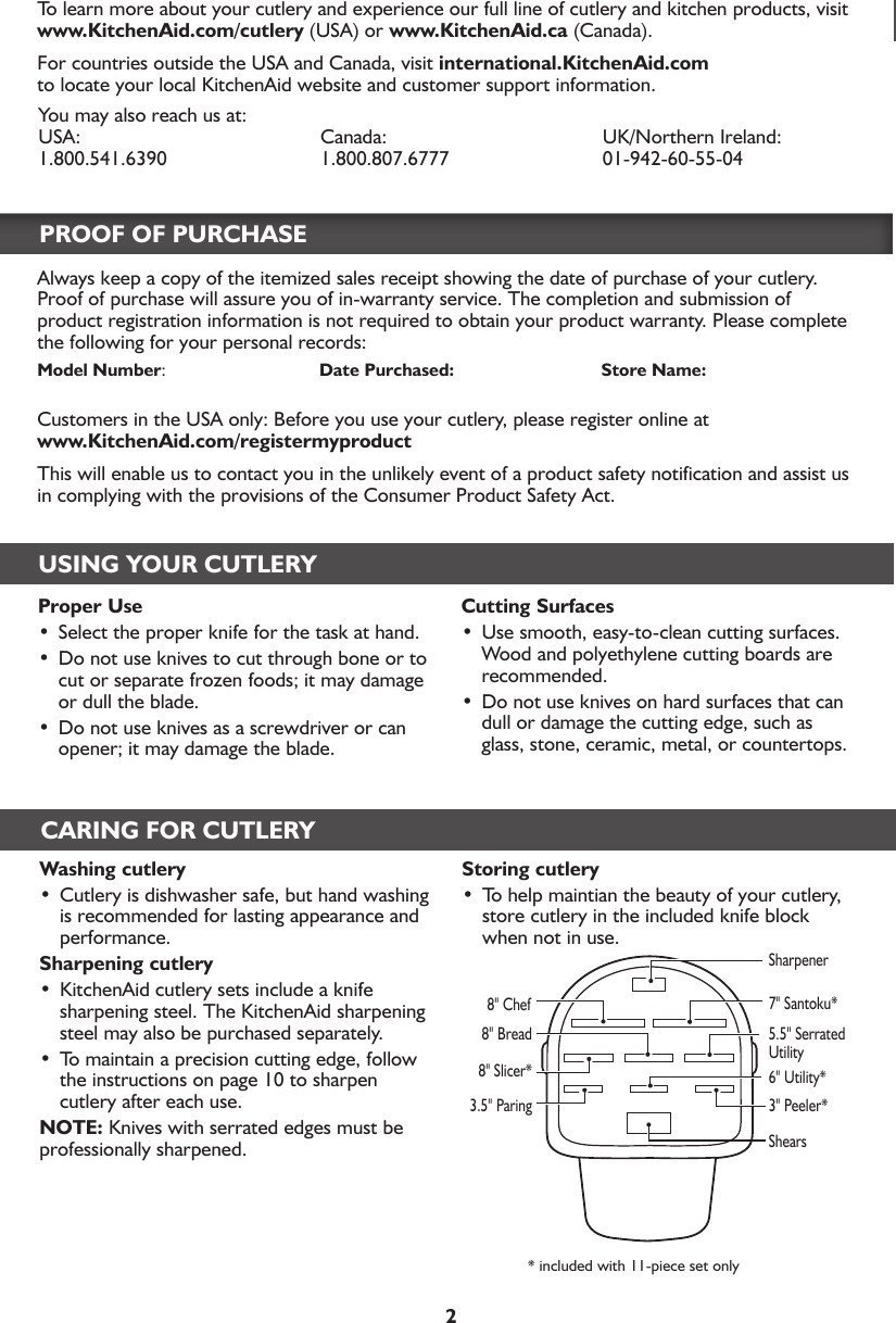 Page 2 of 5 - Kitchenaid KKFMA01AC0 User Manual  ELECTRIC KNIFE - Manuals And Guides 1709200L