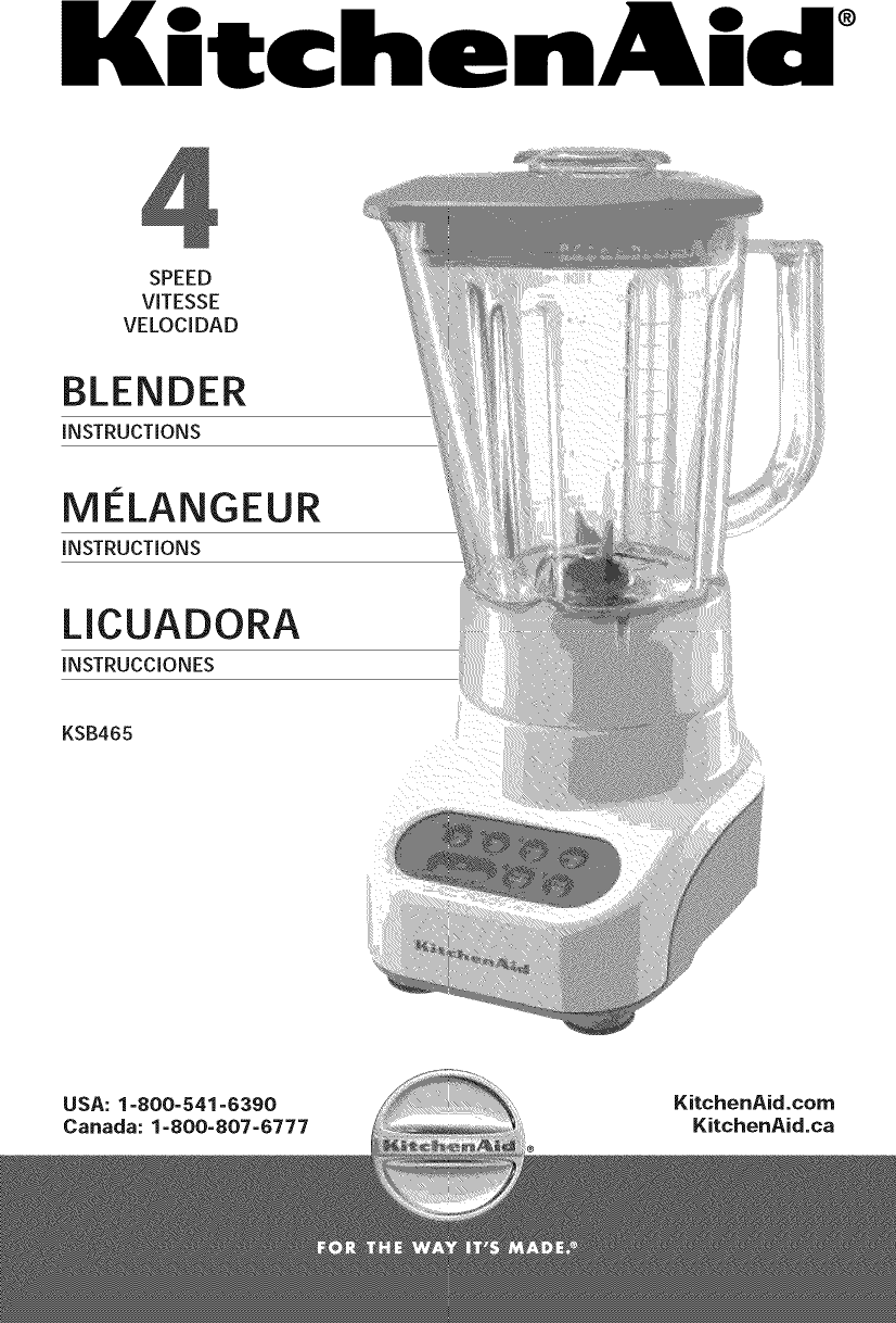 Kitchenaid discount licuadora manual