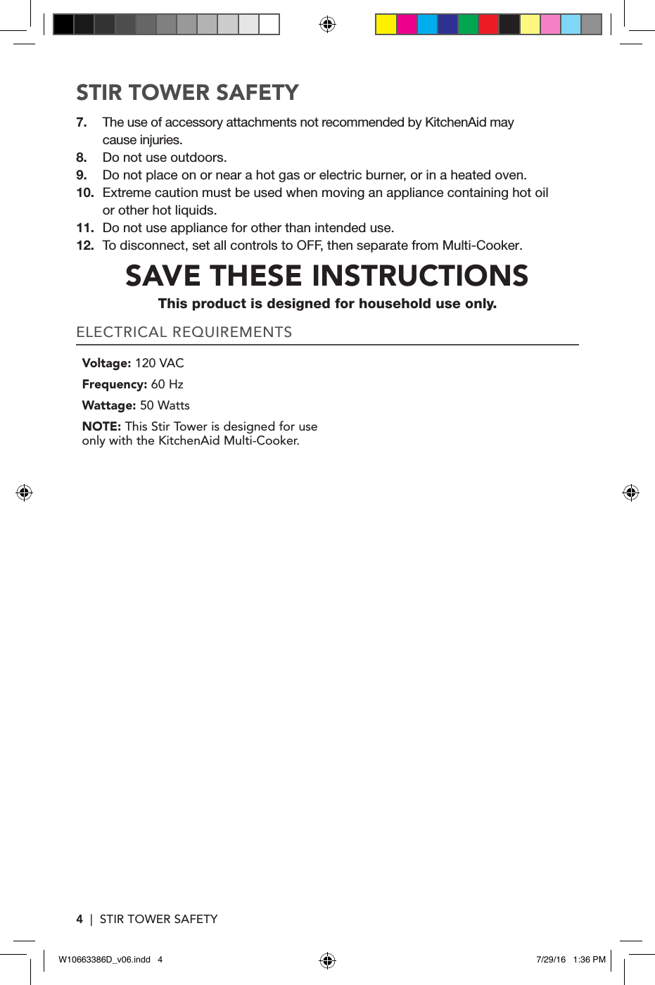 Page 4 of 12 - Kitchenaid KST4054AQ0 User Manual  MULTI COOKER & STIRRING TOWER - Manuals And Guides 1709485L